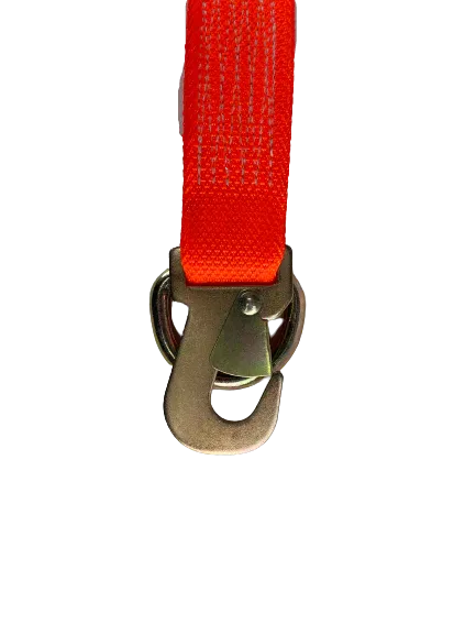 2" x 8' Diamond Weave Wheel Lift Strap w/ Flat Snap Hook, D-Ring & Cordura Sleeve (SINGLE)