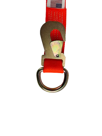 2" x 8' Diamond Weave Wheel Lift Strap w/ Flat Snap Hook, D-Ring & Cordura Sleeve (SINGLE)
