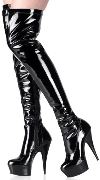 6" Stretch Platform Thigh Boot (DELIGHT-3000)