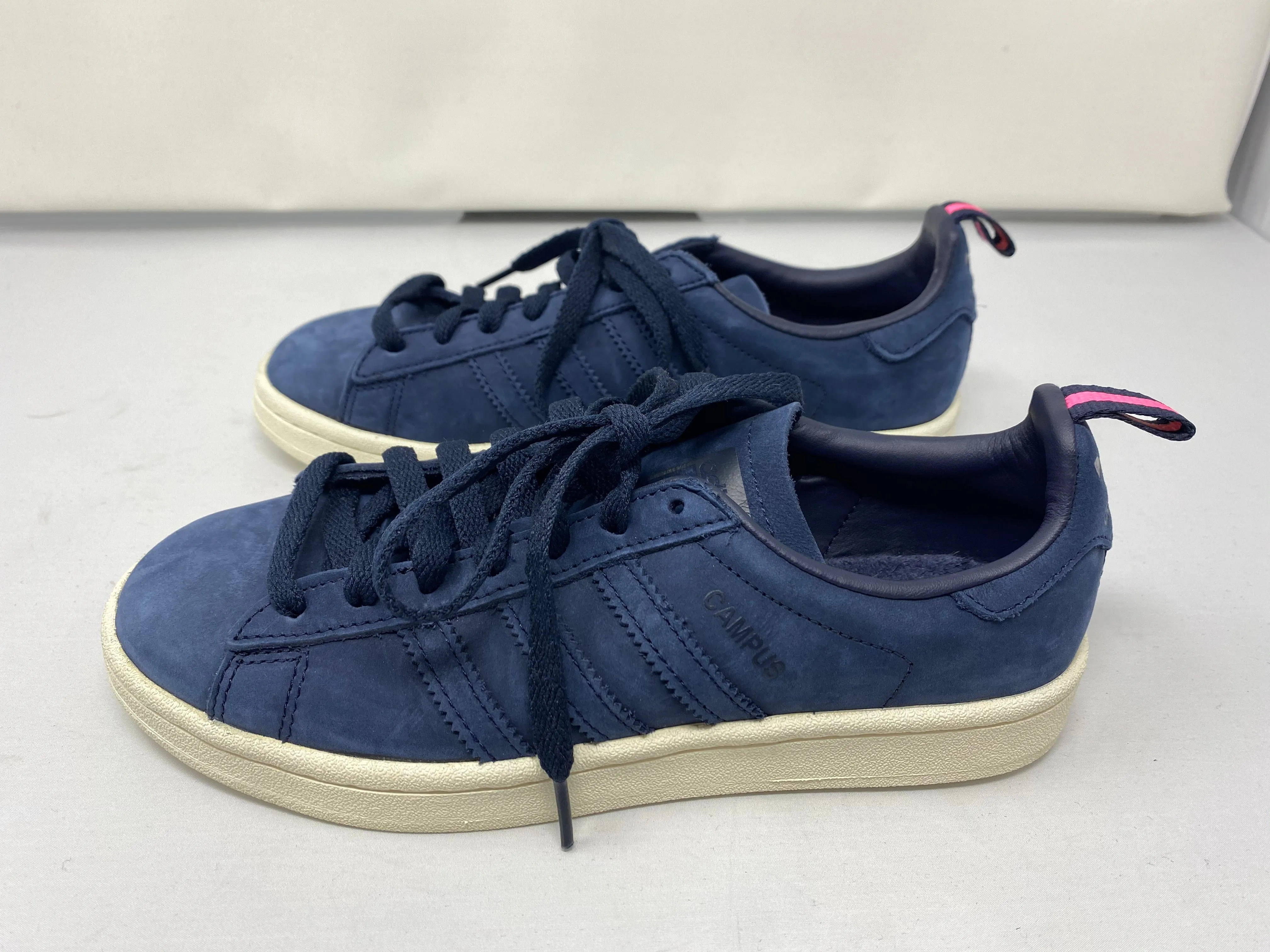 Adidas Campus Suede Three Stripe Sneaker Suede Dark Blue