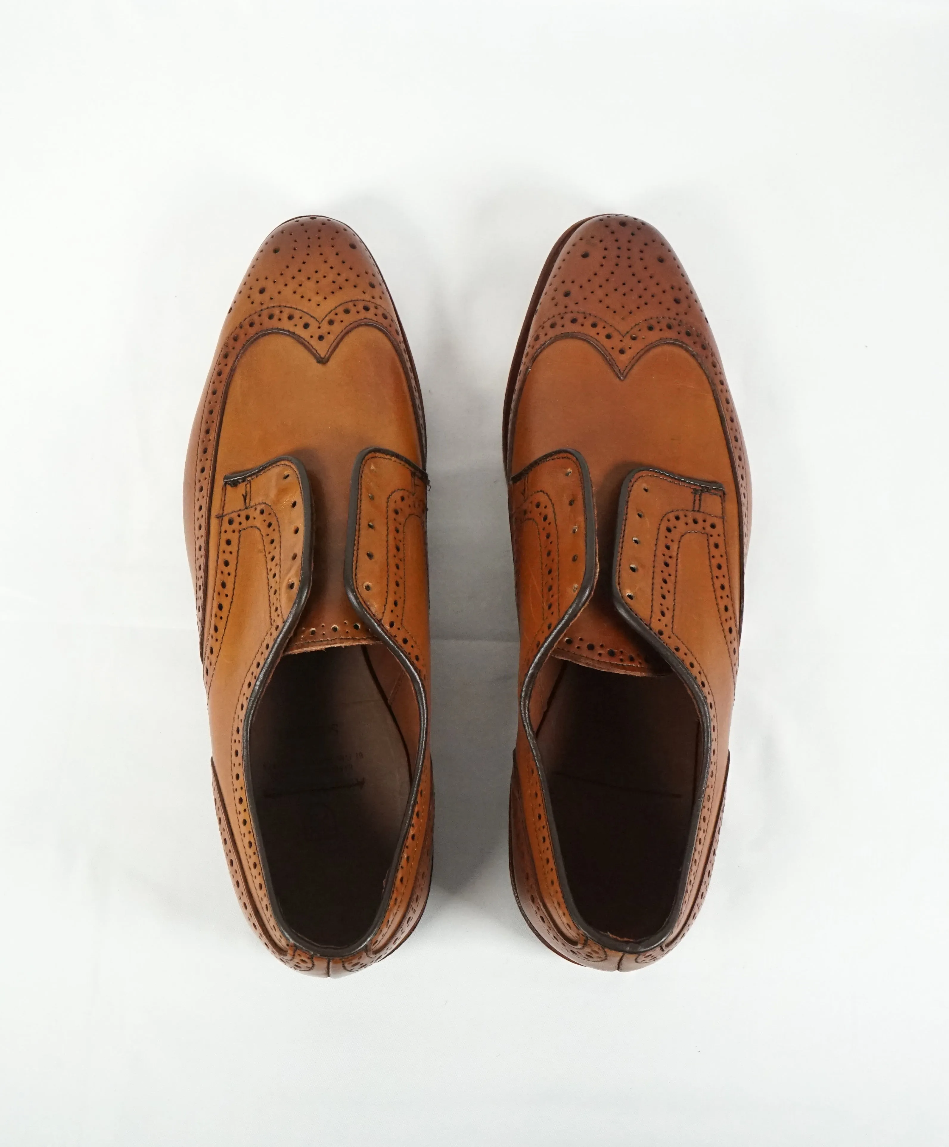 ALLEN EDMONDS - “Stuttgart” Brown Whiskey Leather Brogue Oxfords - 10.5 D