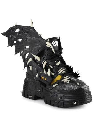 Anthony Wang Black Apple Wing Sneakers Black