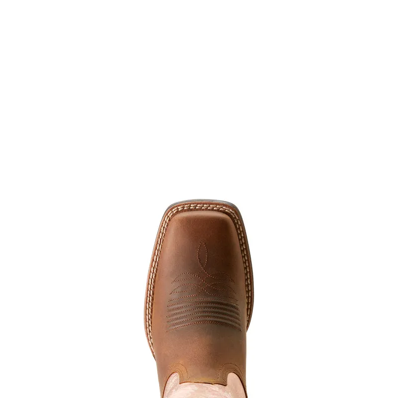 'Ariat' Women's Round Up Ryder Square Toe  - Distressed Brown