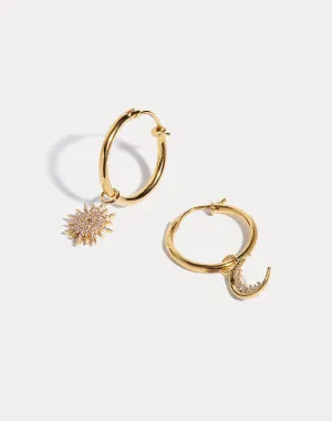 Aurora & Luna on Midi Gold Hoops