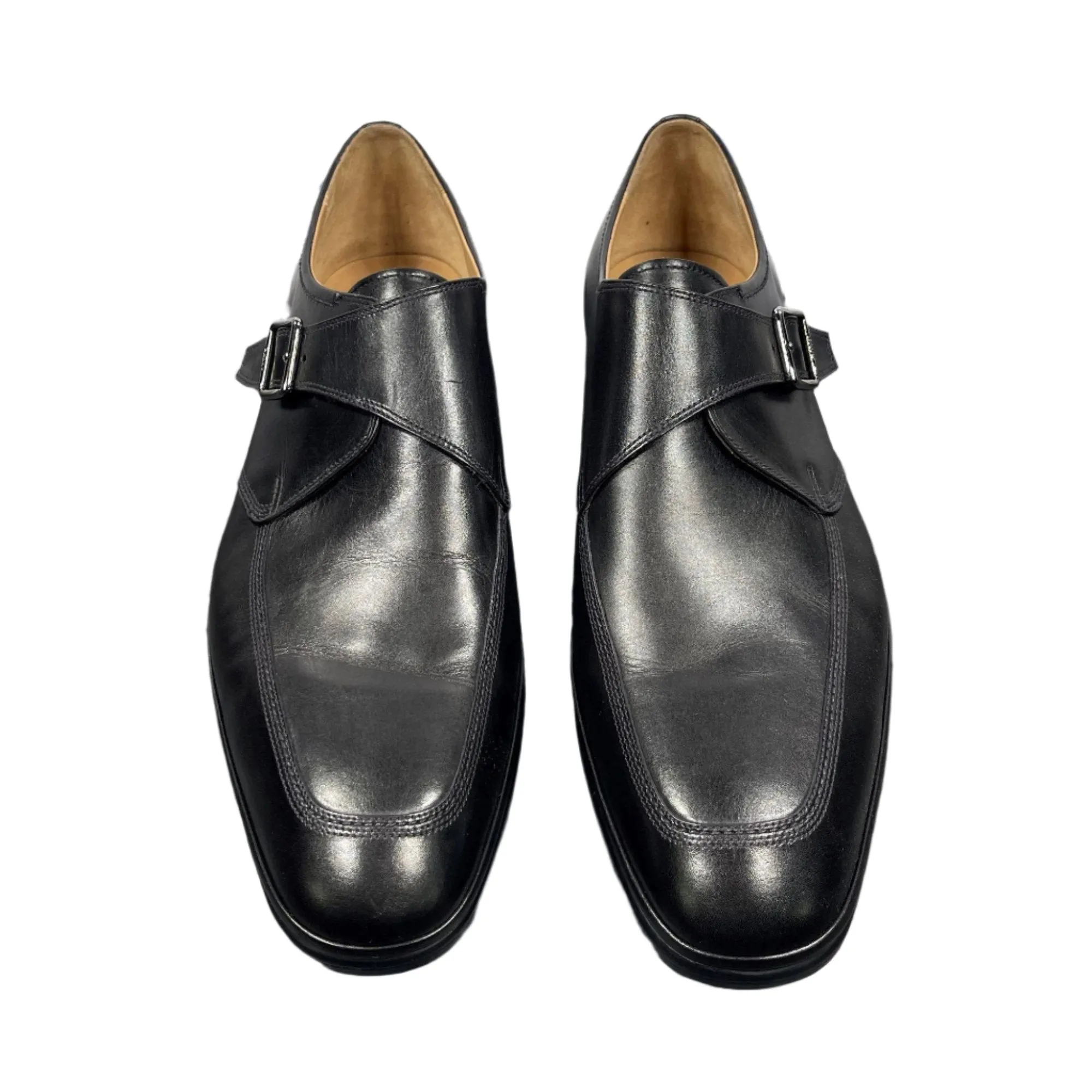 Bally Netovi Black Leather Monk Shoes