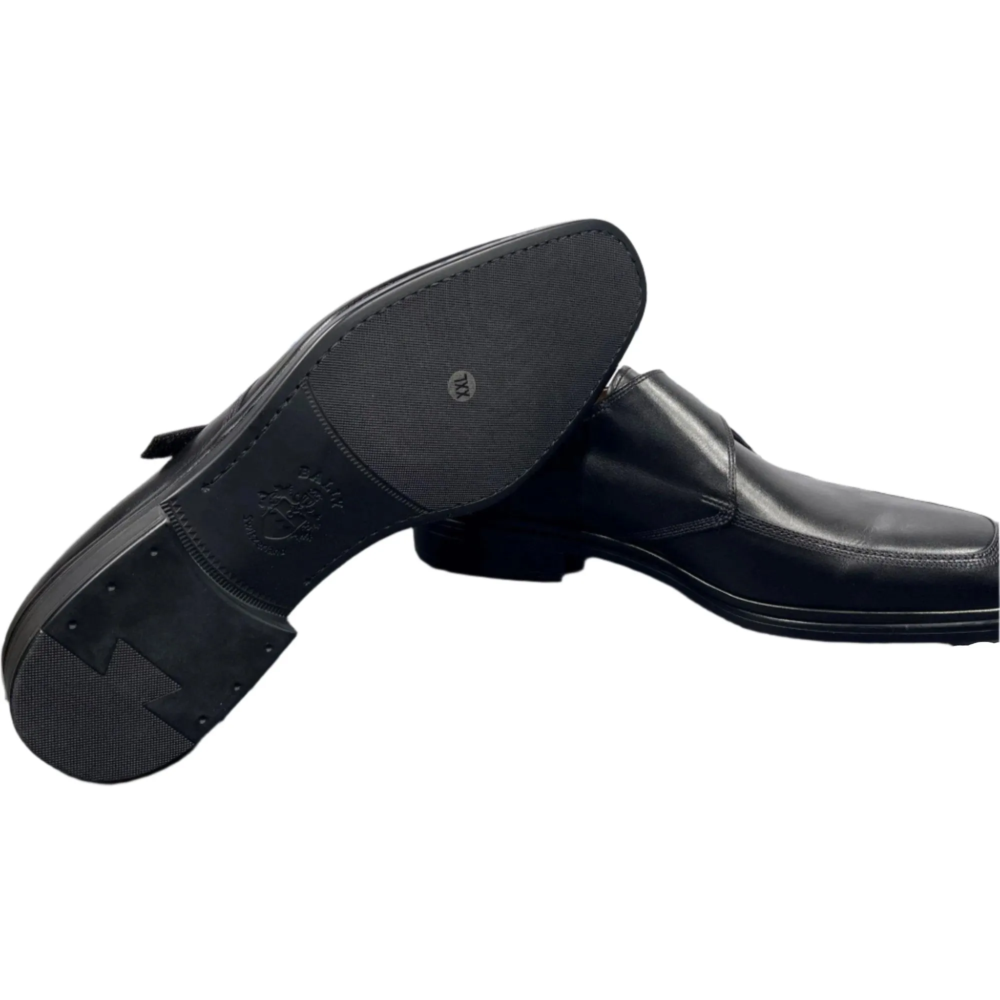 Bally Netovi Black Leather Monk Shoes