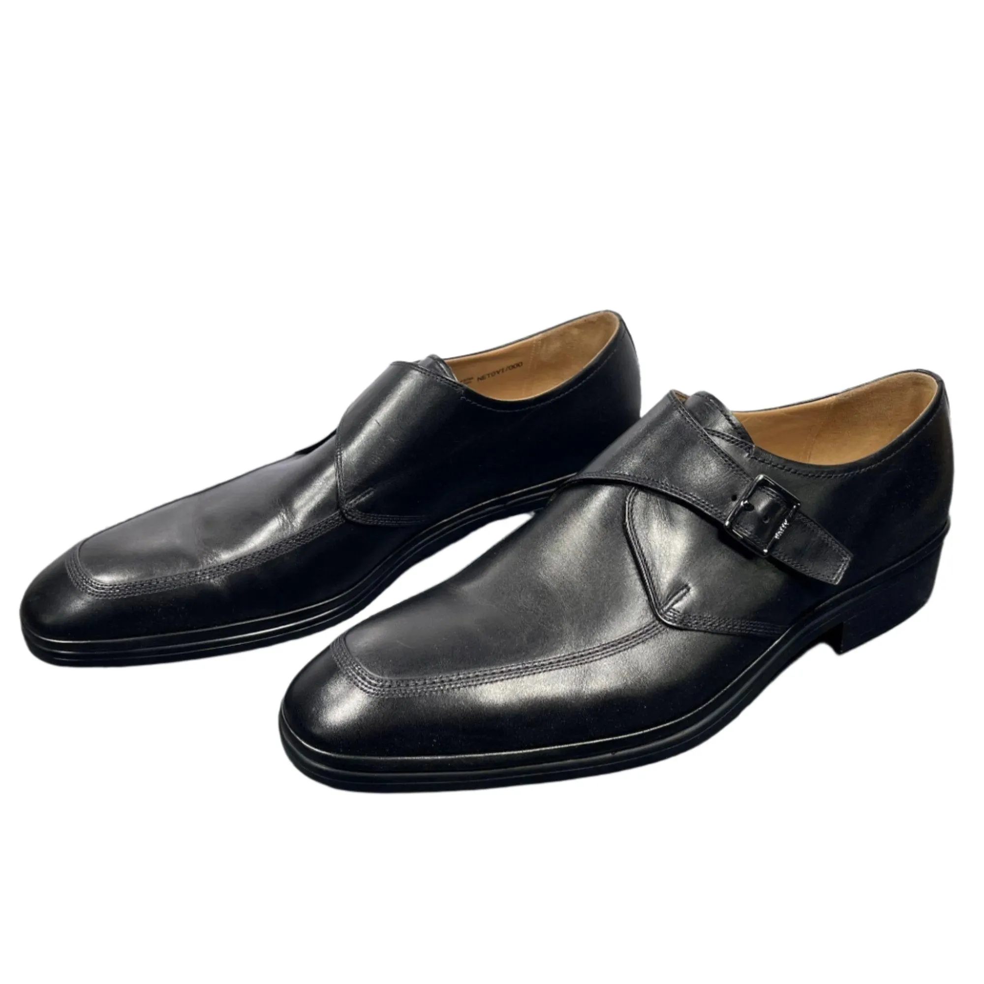 Bally Netovi Black Leather Monk Shoes