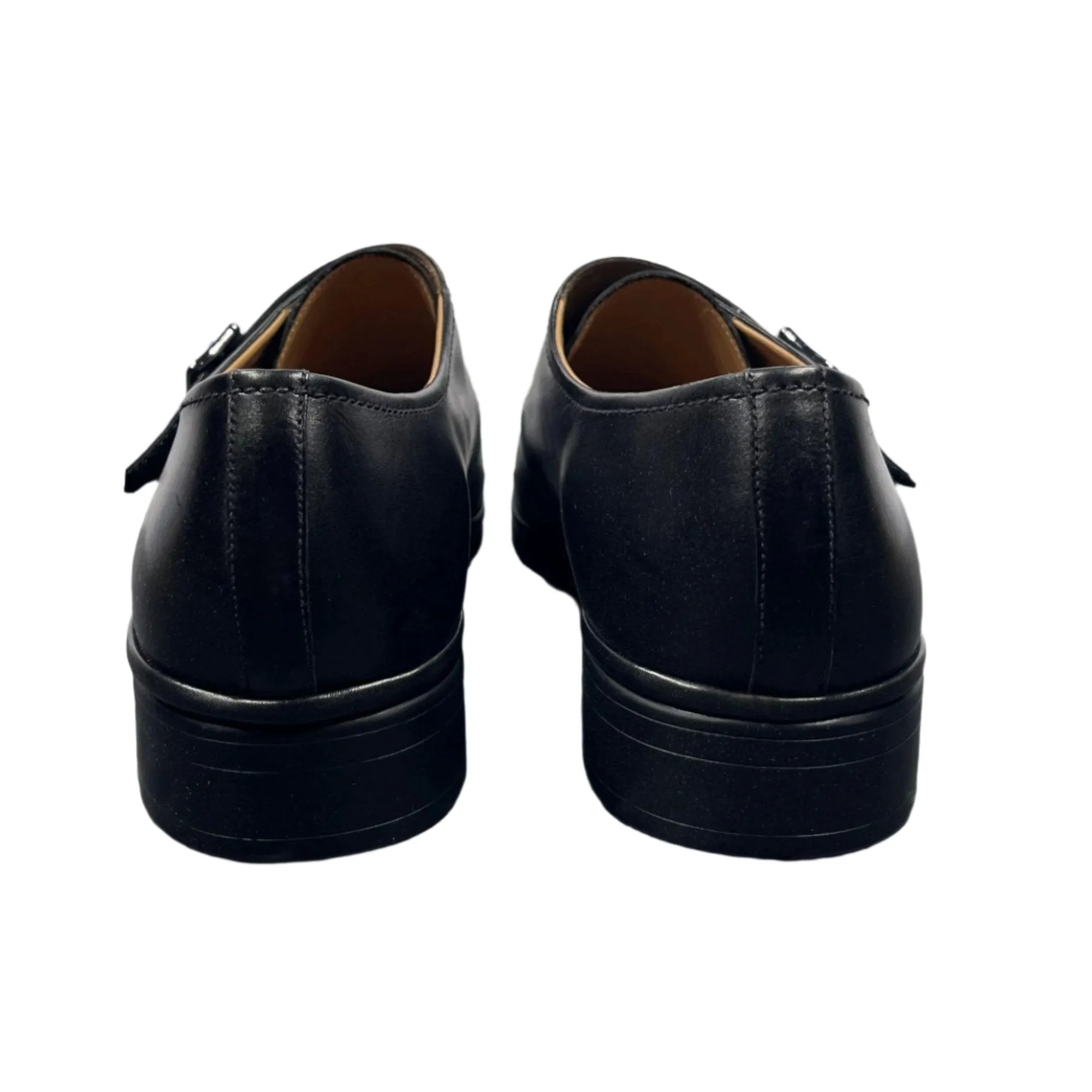 Bally Netovi Black Leather Monk Shoes