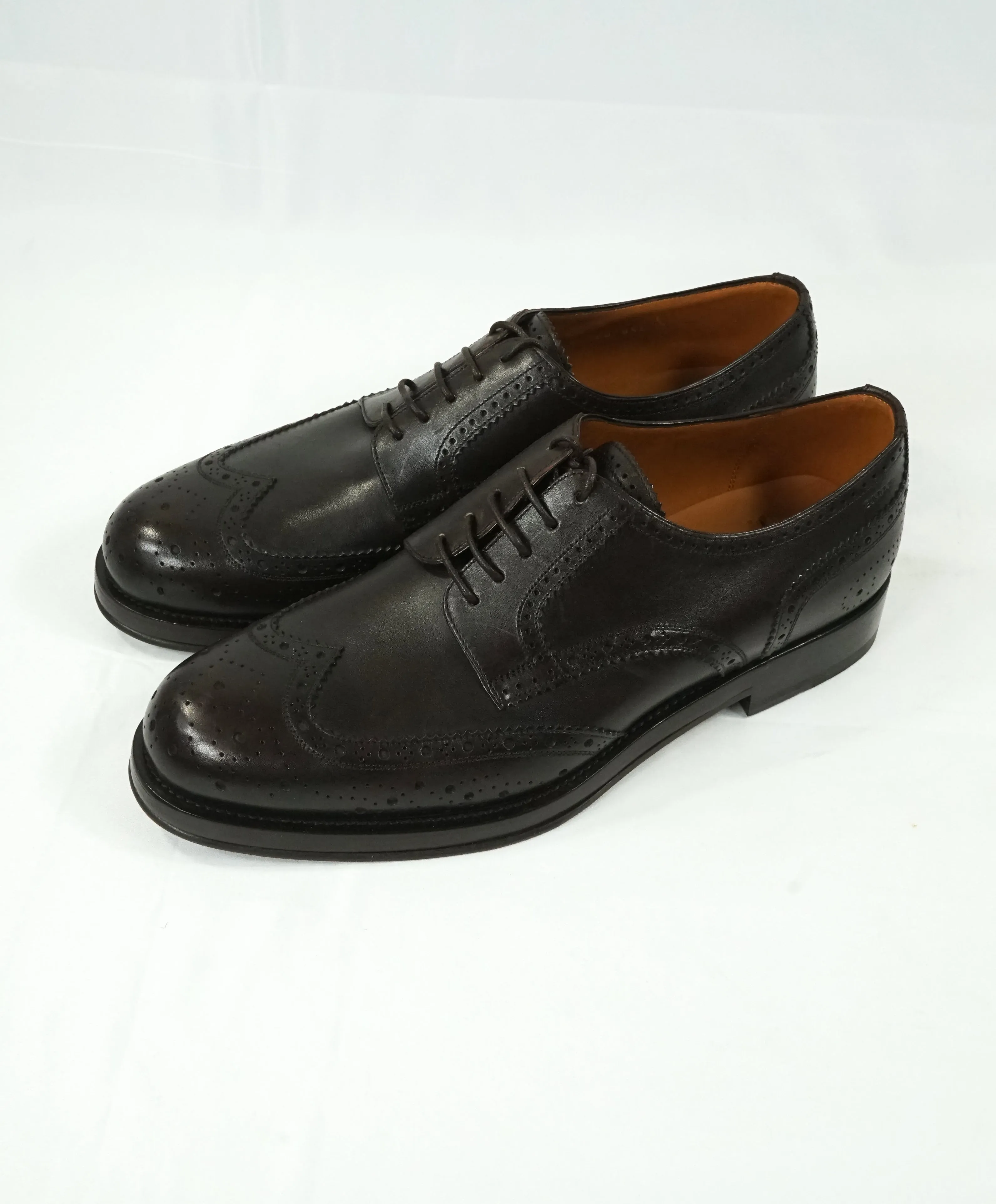 BALLY - “NORSK” Detailed Brogue Engraved Logo Wingtip Oxfords - 9.5