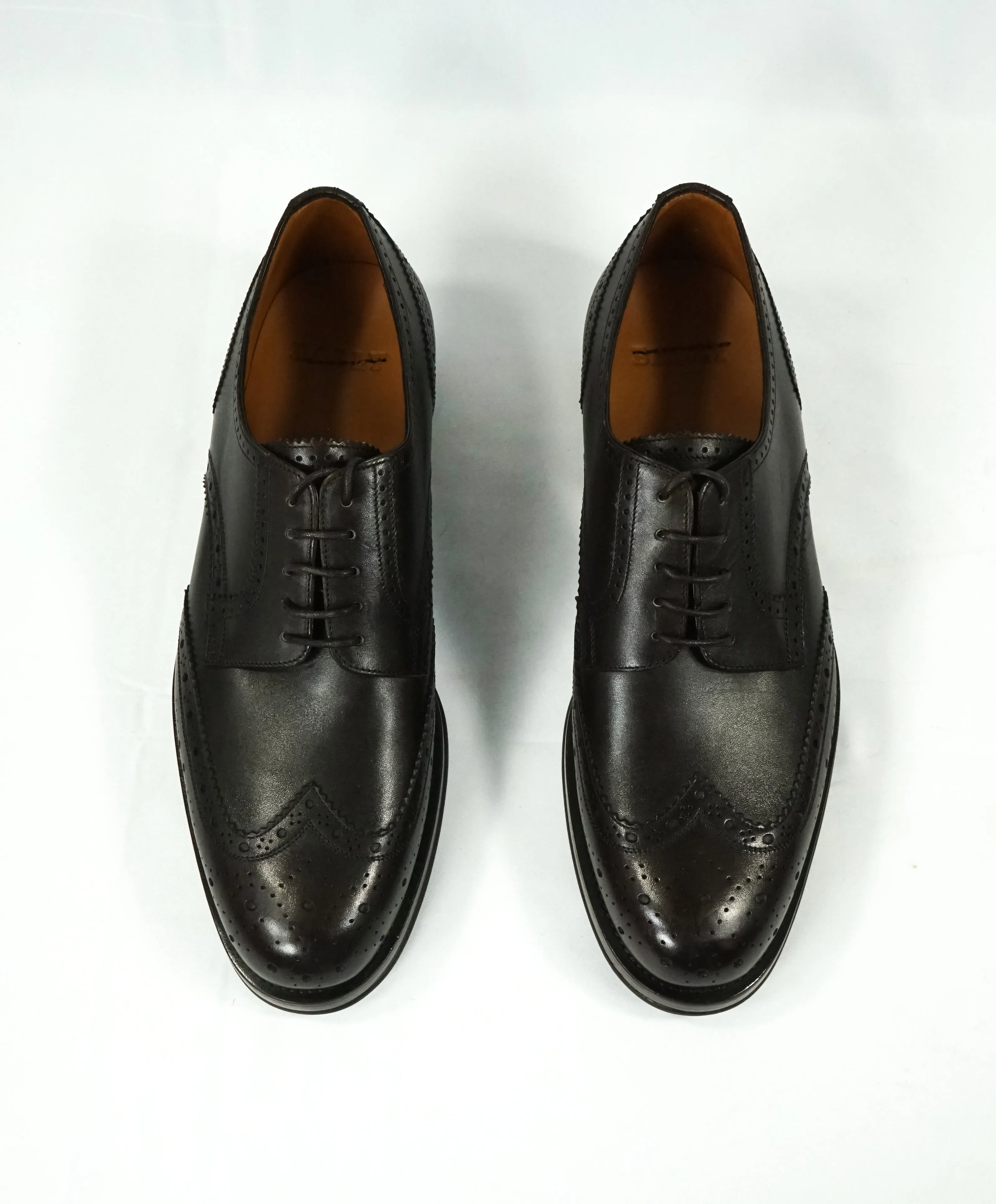 BALLY - “NORSK” Detailed Brogue Engraved Logo Wingtip Oxfords - 9.5
