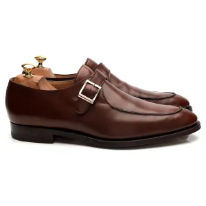 'Barnsley' Brown Leather Split Toe Monk Strap UK 10 E