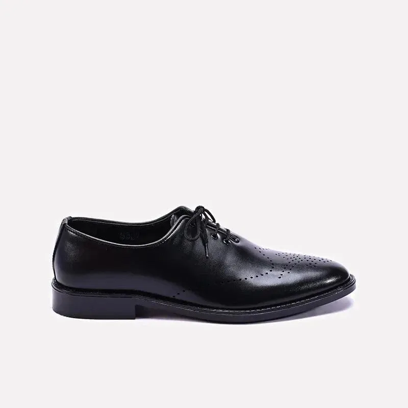 Black Wingtip Oxford Shoes For Men 0111297