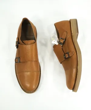 BRUNELLO CUCINELLI - Whiskey Brown Leather Double Monk Strap Loafers - 9