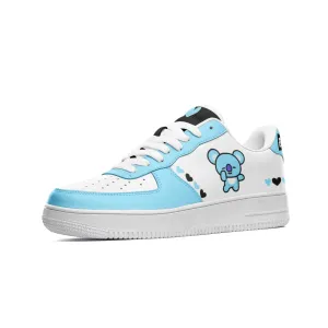 BT21 Koya Unisex Low Top Leather Sneakers - Blue BTS shoes
