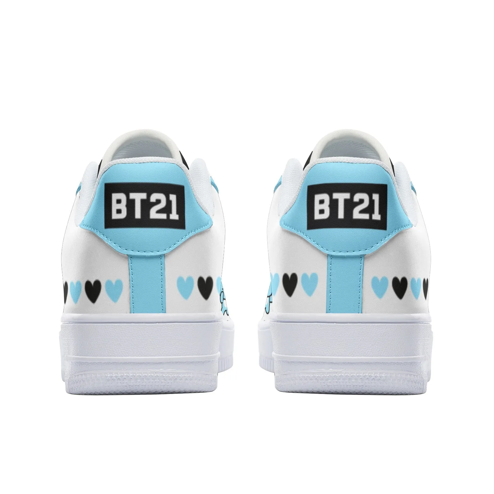 BT21 Koya Unisex Low Top Leather Sneakers - Blue BTS shoes