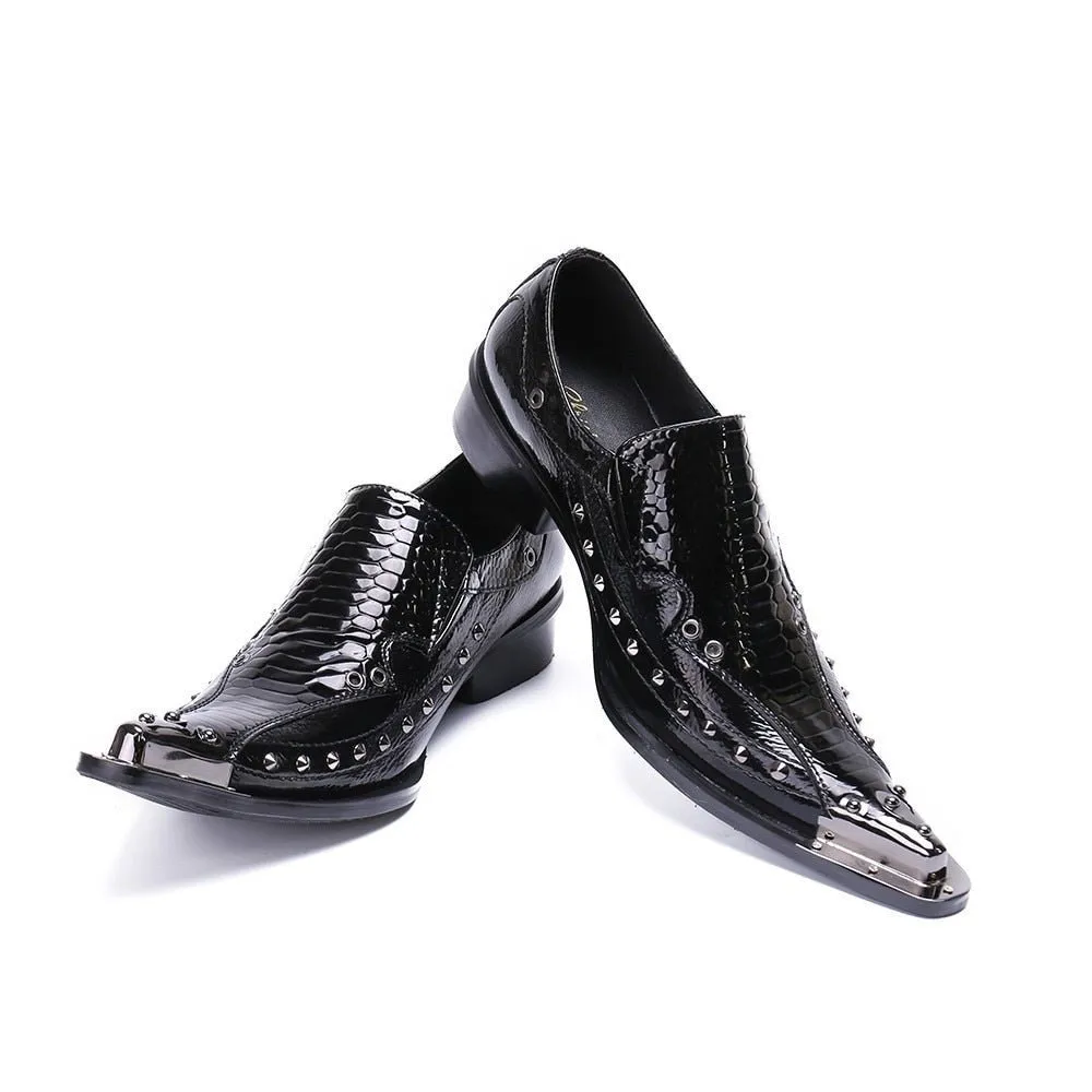 Business Style Rivets Men Dress Shoes Oxfords Flats Wedding Shoes