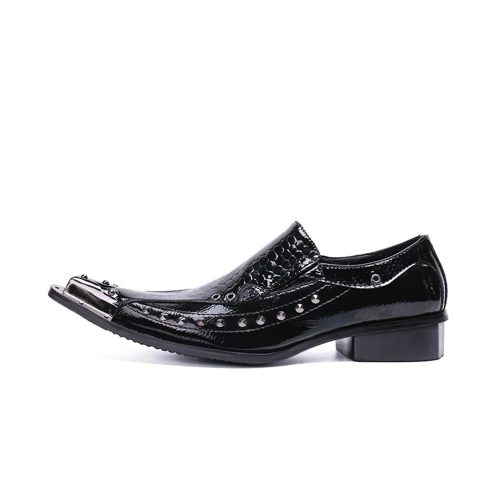 Business Style Rivets Men Dress Shoes Oxfords Flats Wedding Shoes