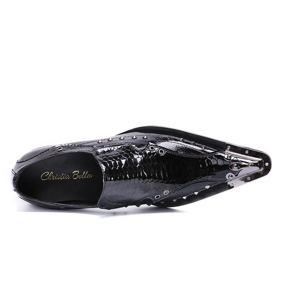 Business Style Rivets Men Dress Shoes Oxfords Flats Wedding Shoes