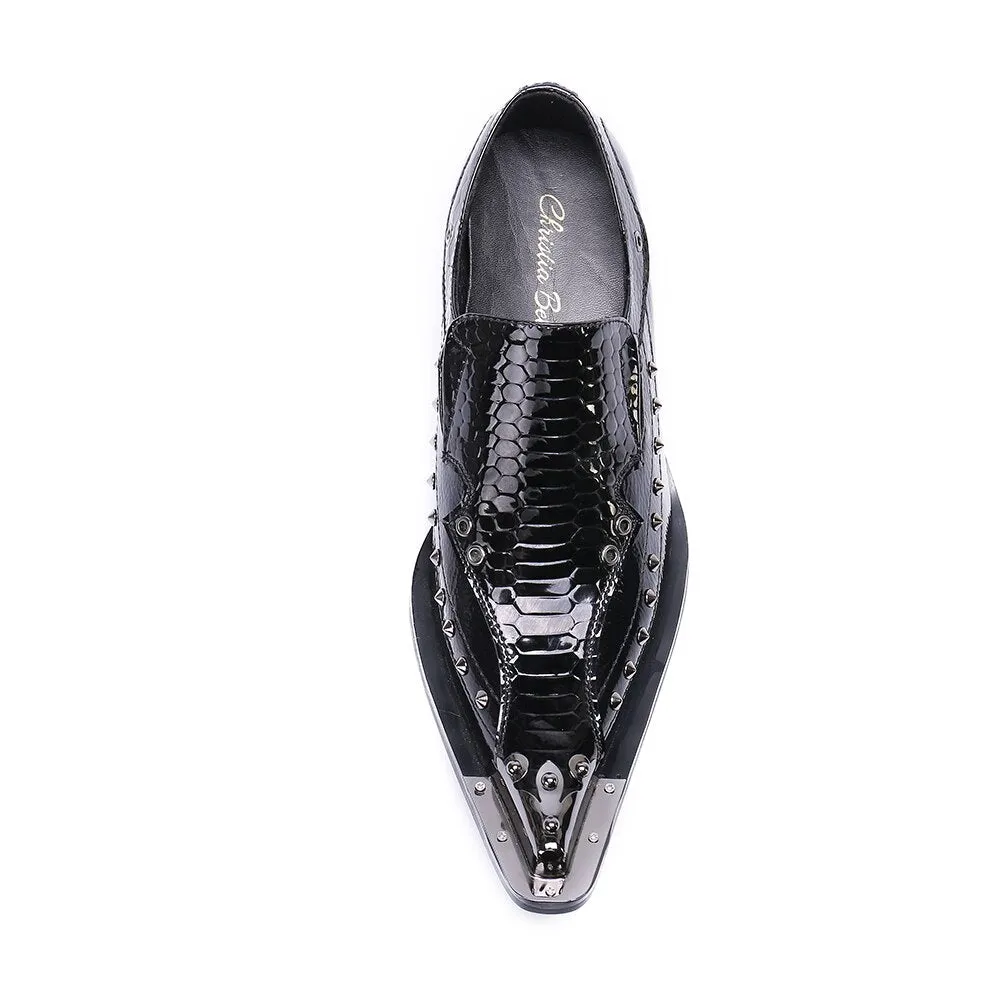 Business Style Rivets Men Dress Shoes Oxfords Flats Wedding Shoes