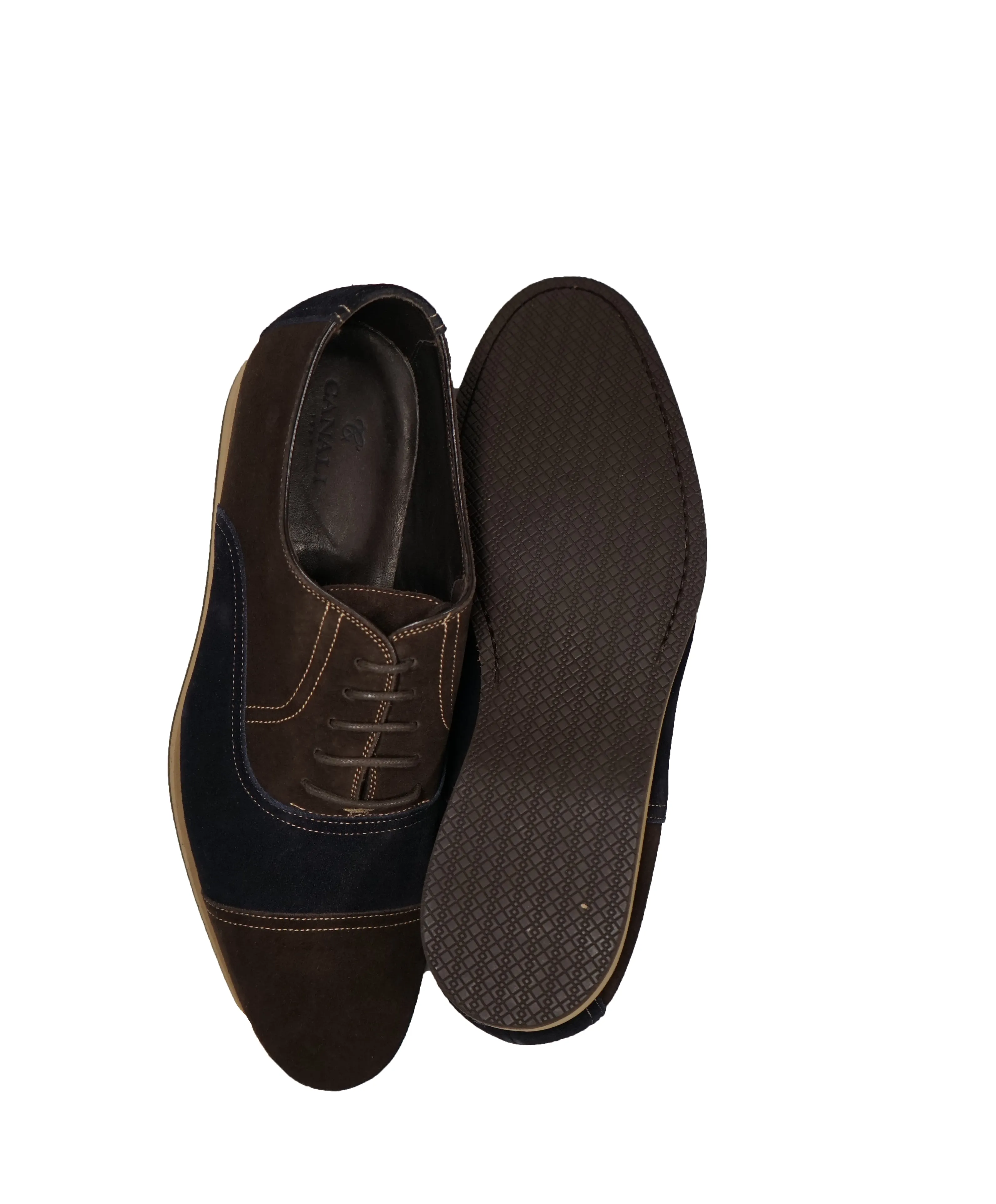 CANALI - BiColor Blue & Brown Suede Oxfords - 10