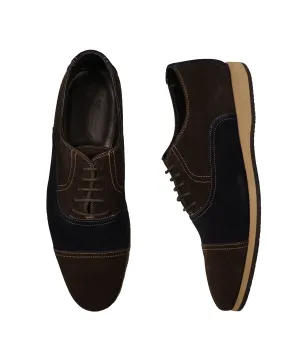 CANALI - BiColor Blue & Brown Suede Oxfords - 10