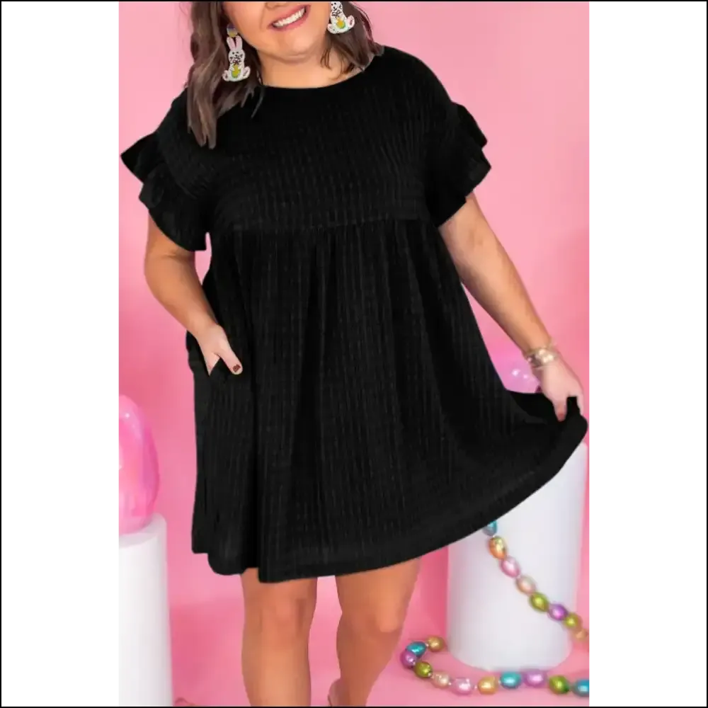 Chic Black Ruffle Sleeve: Dress so Good, It's Practically Needful Things  🖤