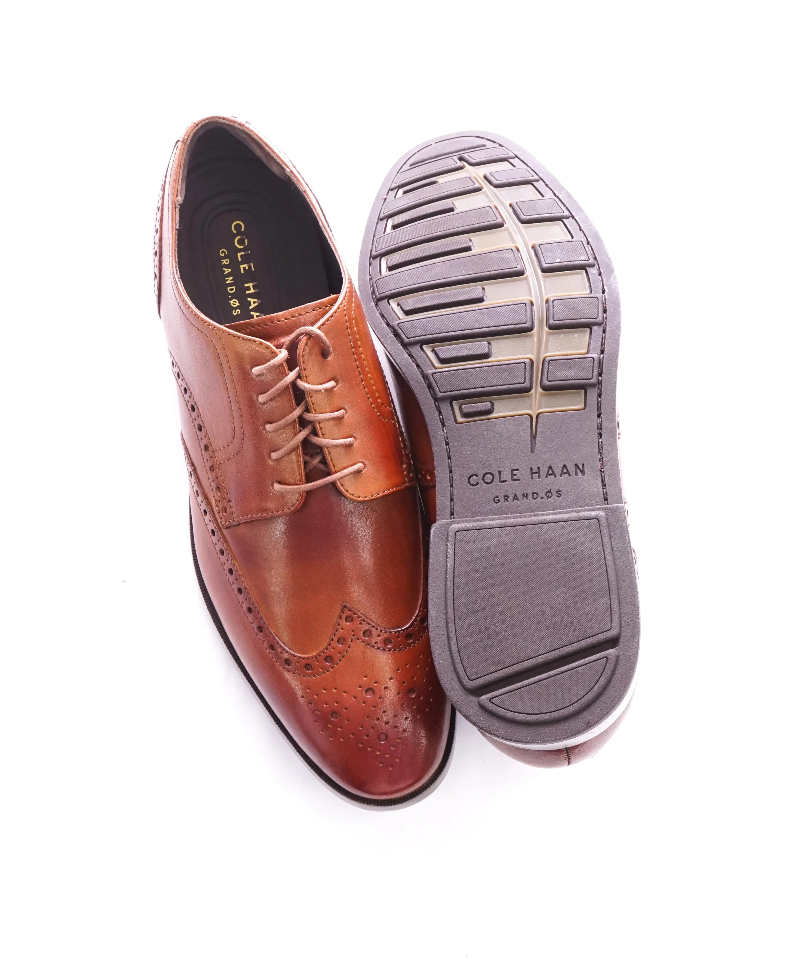 COLE HAAN - Brown Wingtip Brogue Oxfords "Grand OS” - 9.5