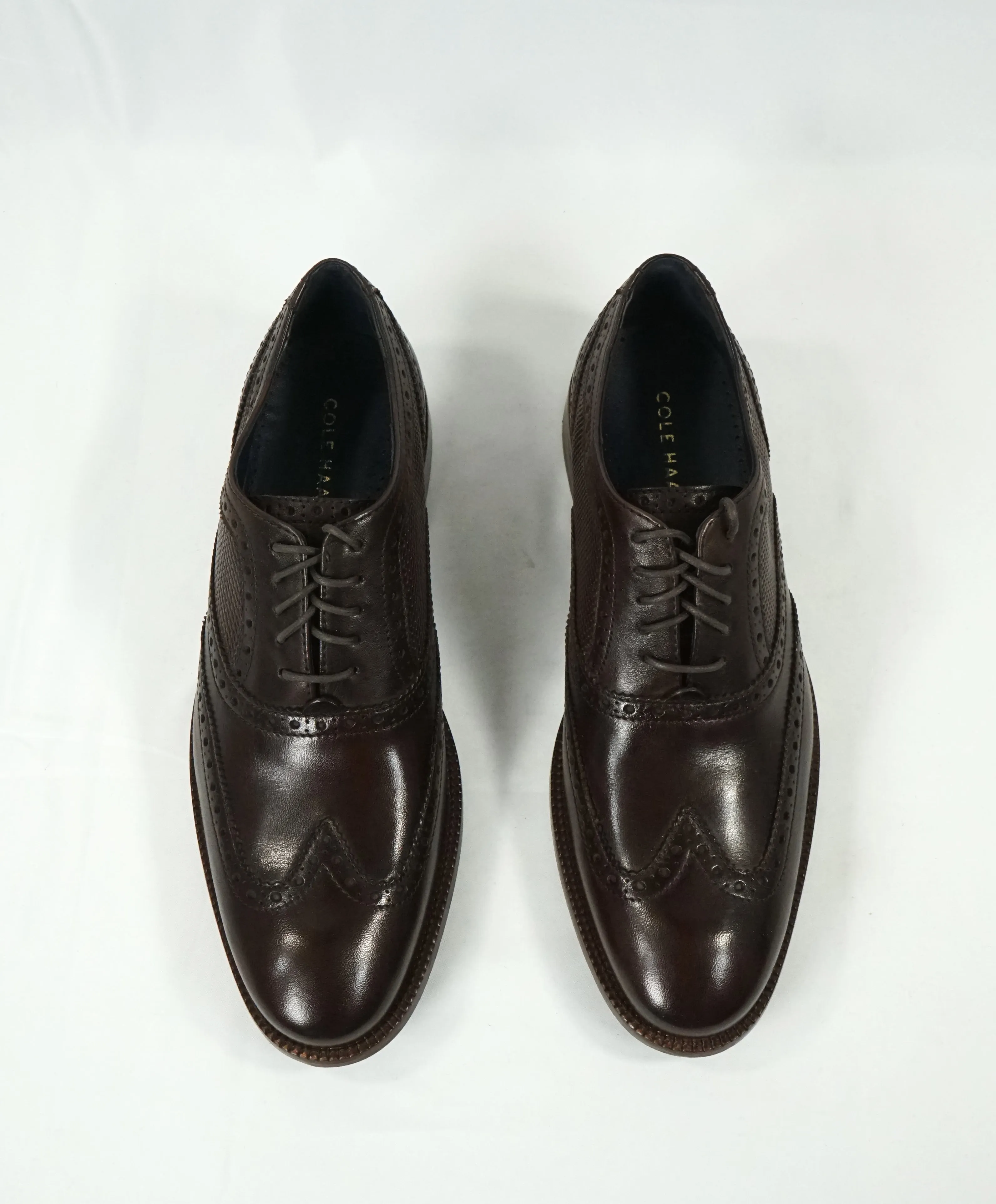 COLE HAAN - "Williams" Leather Wingtip Oxfords Padded Insole - 10.5