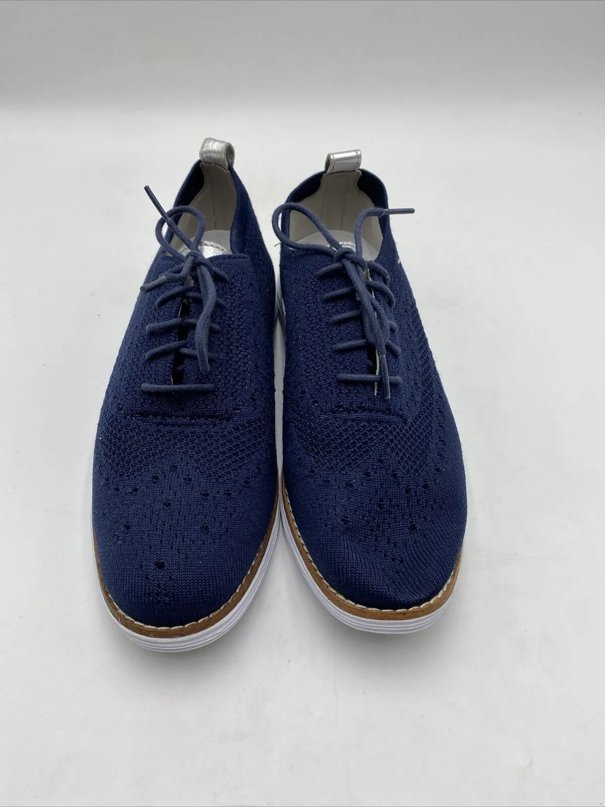 Cole Haan Women's ORIGINALGRAND Stitchlite Wingtip Oxford Shoes Navy 9.5B - Very Good