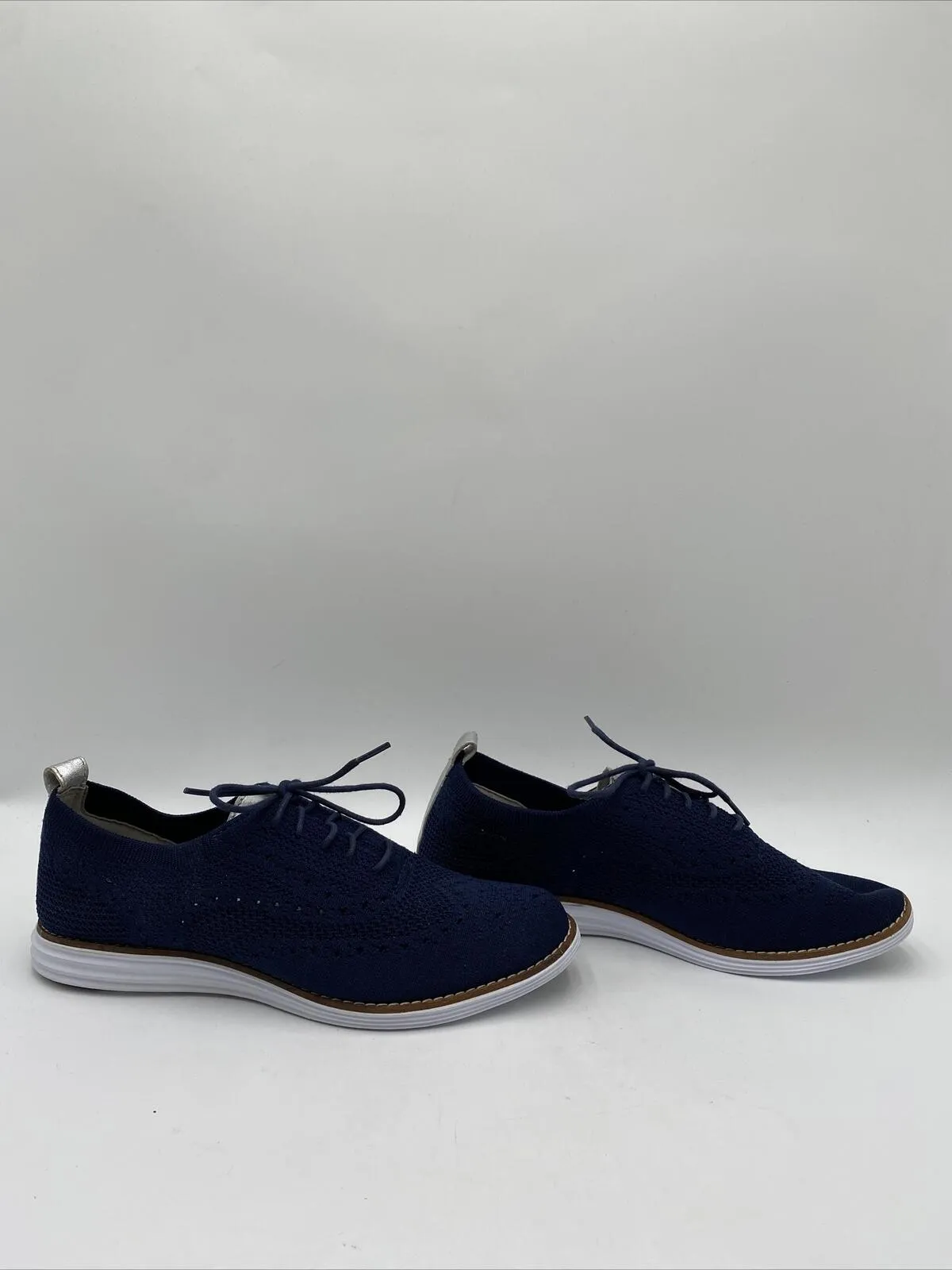 Cole Haan Women's ORIGINALGRAND Stitchlite Wingtip Oxford Shoes Navy 9.5B - Very Good