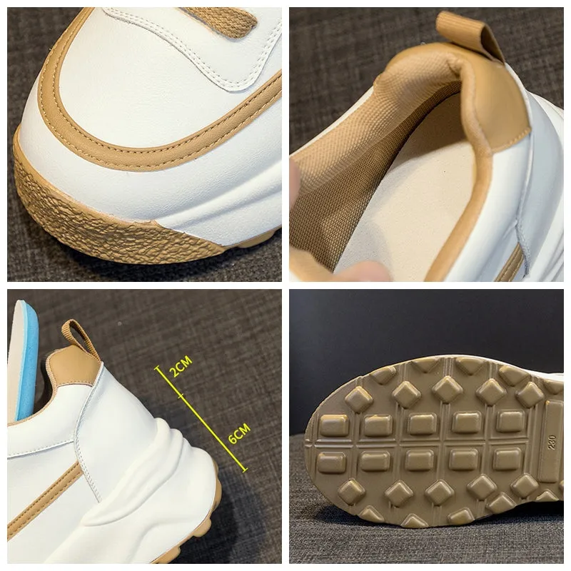 Comfy Casual Shoes Women Platform  8cm Sneakers
