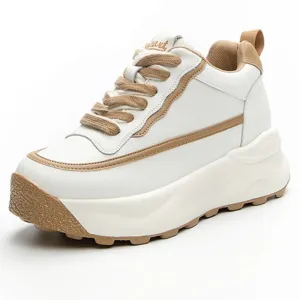 Comfy Casual Shoes Women Platform  8cm Sneakers
