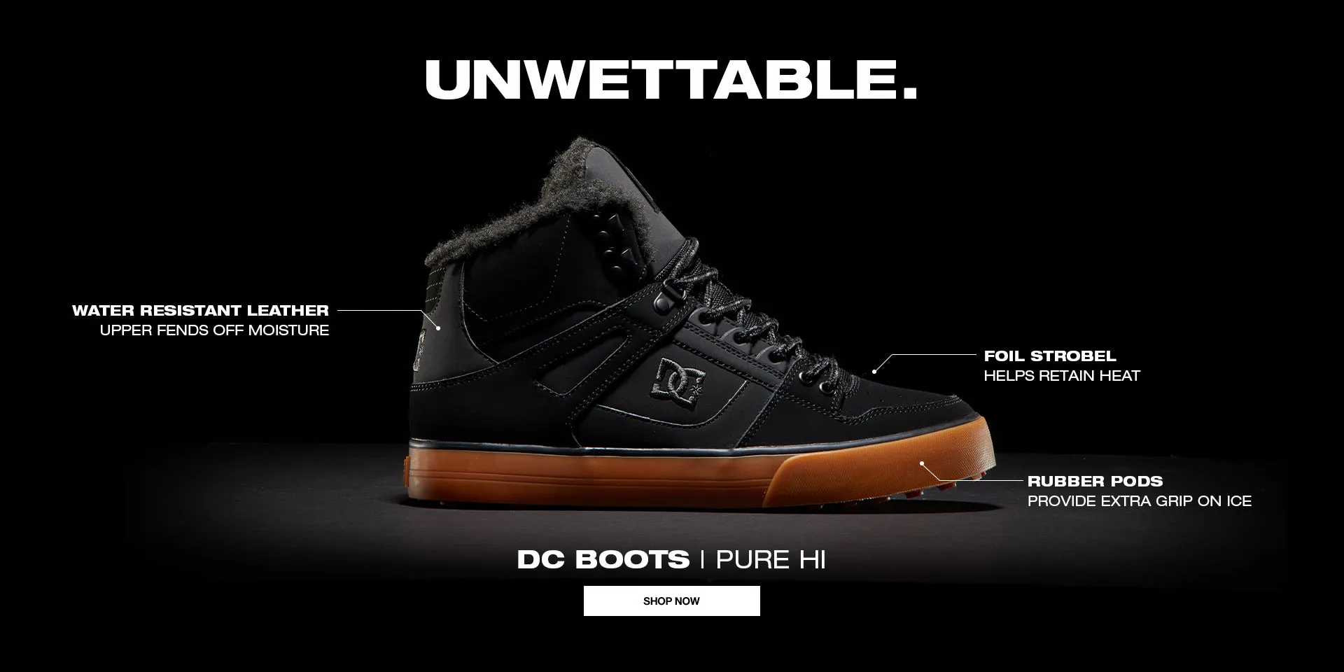 DC Men's Pure High-Top Winter Shoes