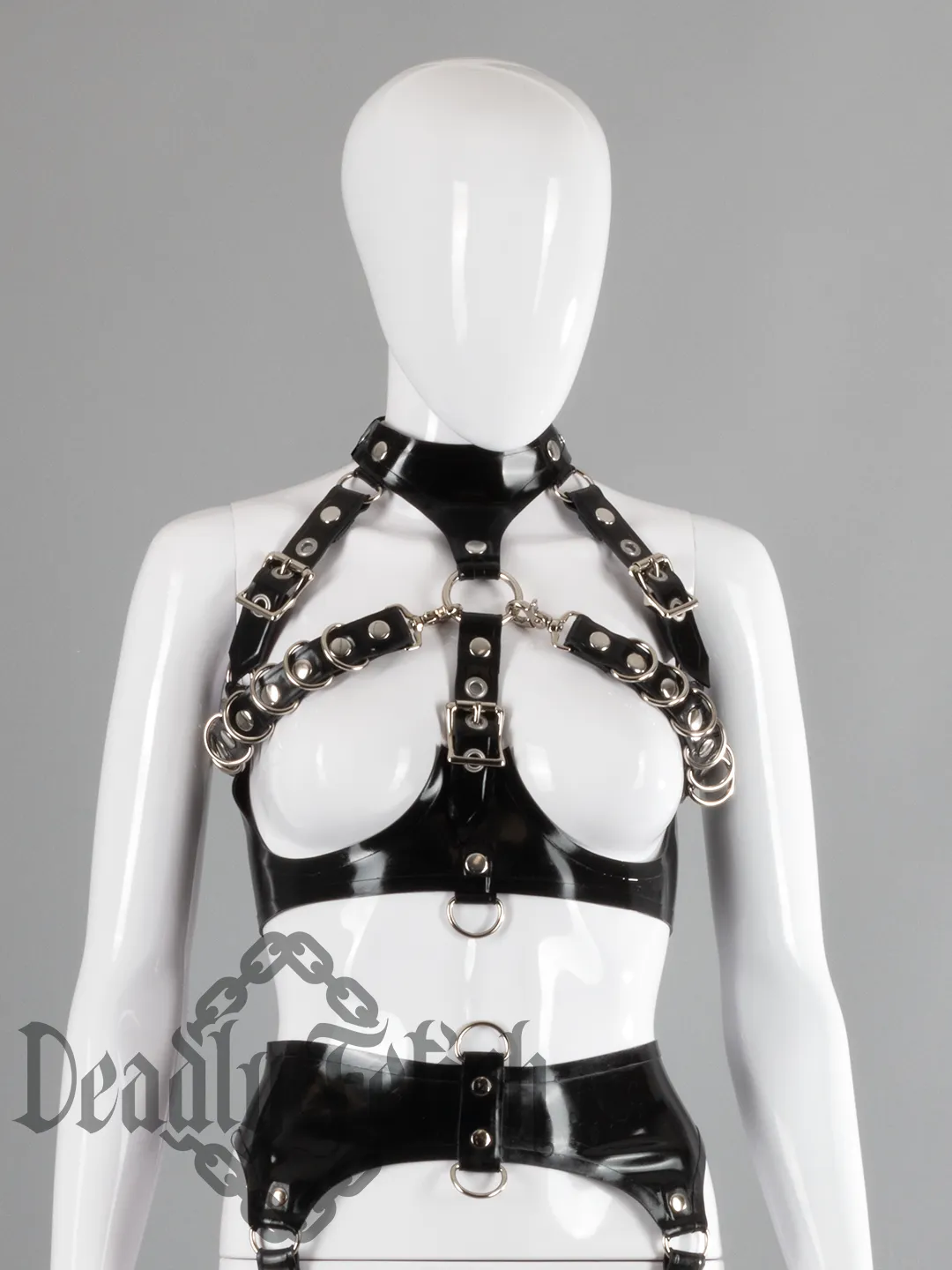 Deadly Fetish Latex: Harness Addition #15 Bondage Strap with D-Rings