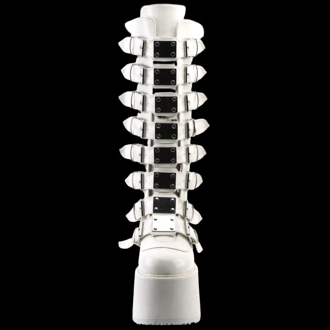 DemoniaCult DAMNED-318 Boots White