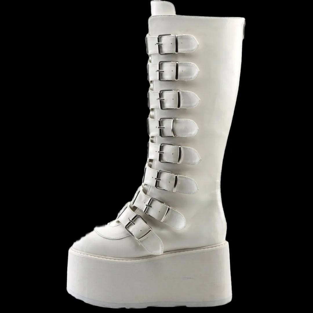 DemoniaCult DAMNED-318 Boots White