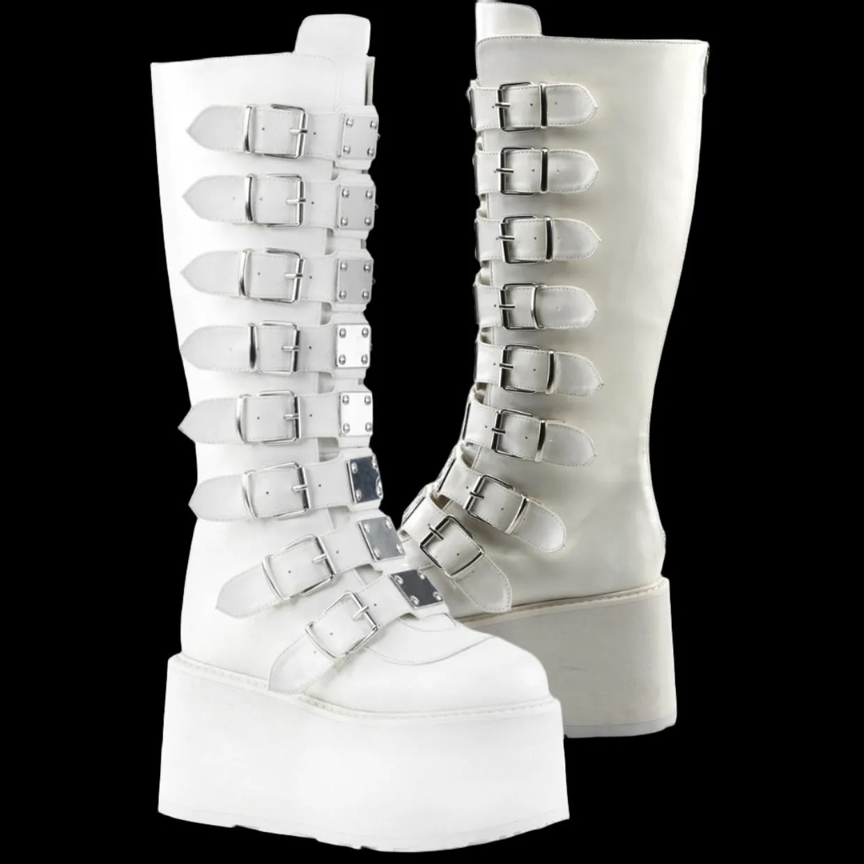 DemoniaCult DAMNED-318 Boots White