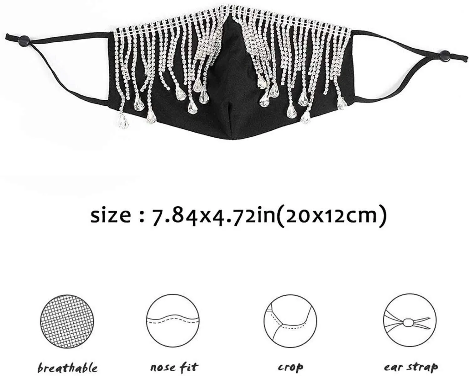 Diamond Waterfall Sparkle Mask