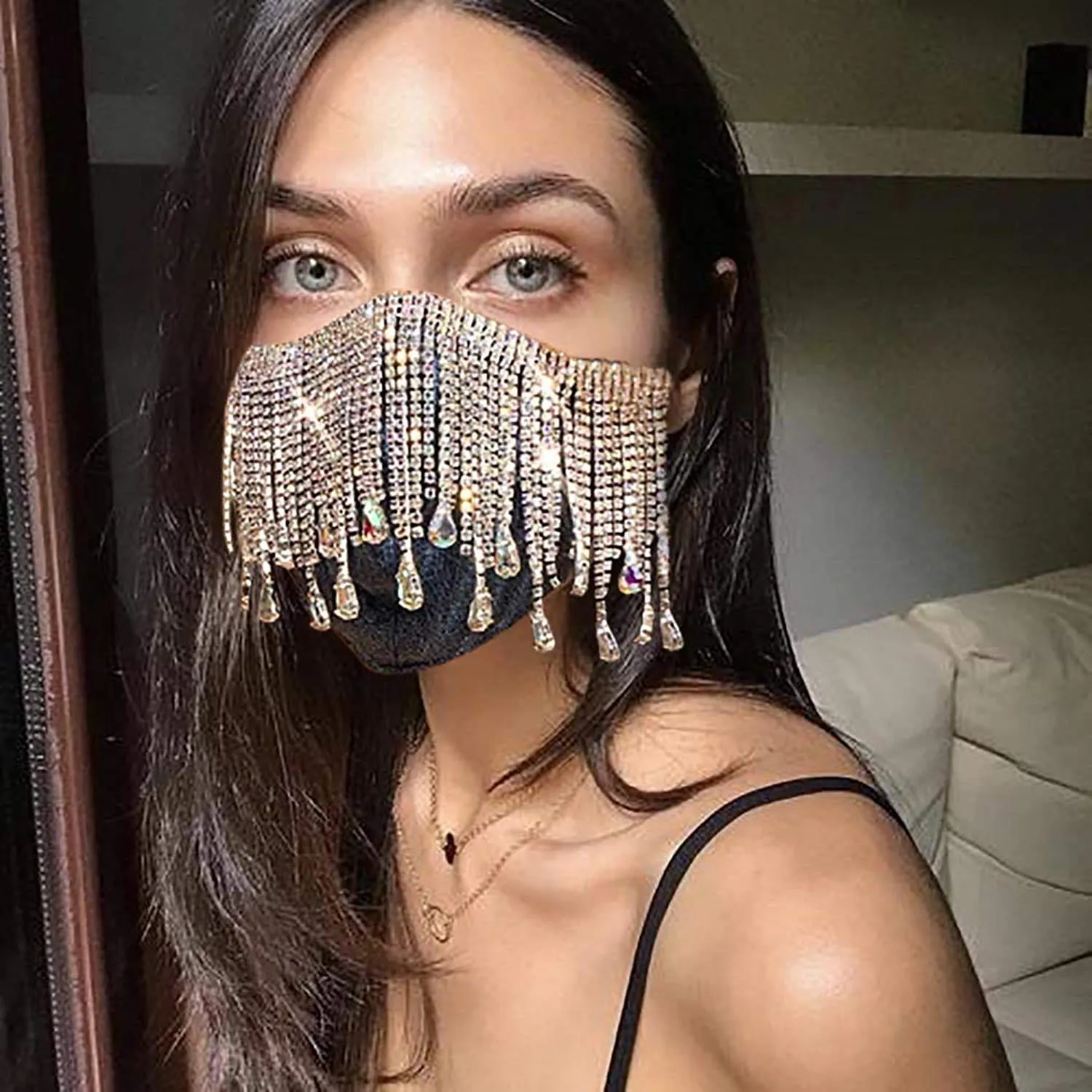 Diamond Waterfall Sparkle Mask