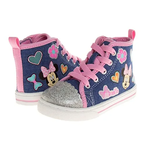 Disney Minnie Mouse Shoes Casual Canvas - Slip on Athletic Sneakers - (Toddler - Little Kids)