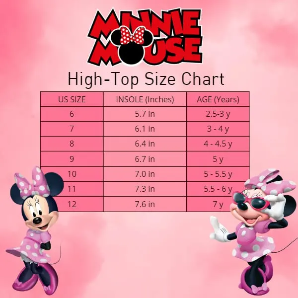 Disney Minnie Mouse Shoes Casual Canvas - Slip on Athletic Sneakers - (Toddler - Little Kids)