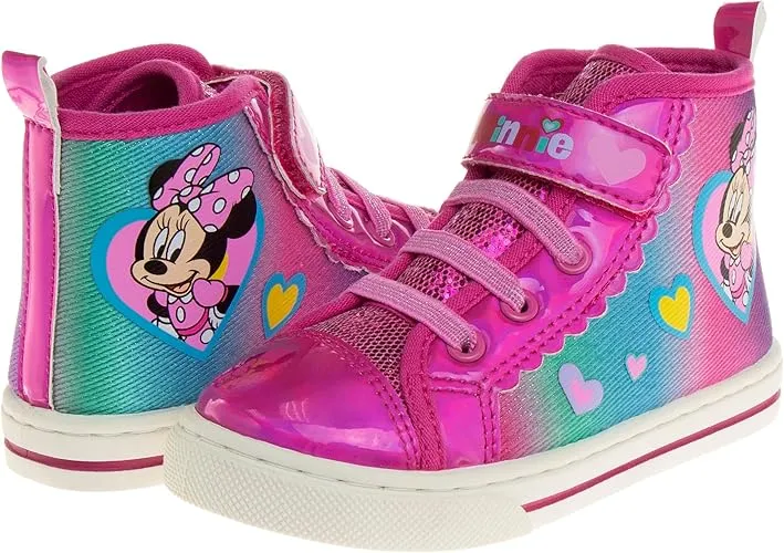 Disney Minnie Mouse Shoes Casual Canvas - Slip on Athletic Sneakers - (Toddler - Little Kids)