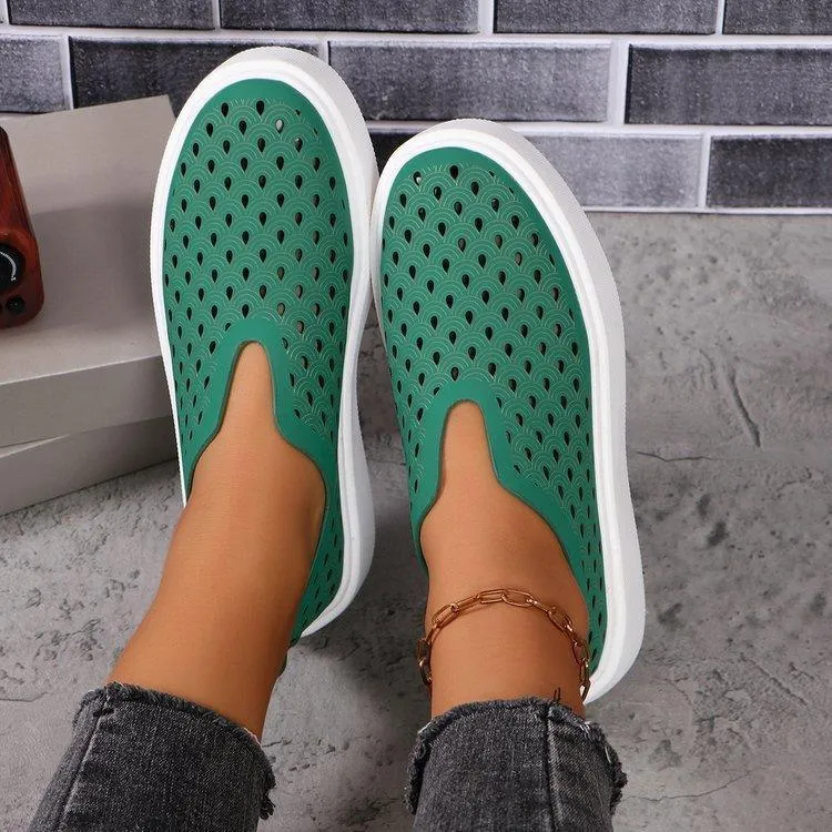 Fashion Hollow Flat Shoes For Women