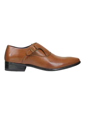 FAUX LEATHER MONK STRAP BUCKLE SHOES