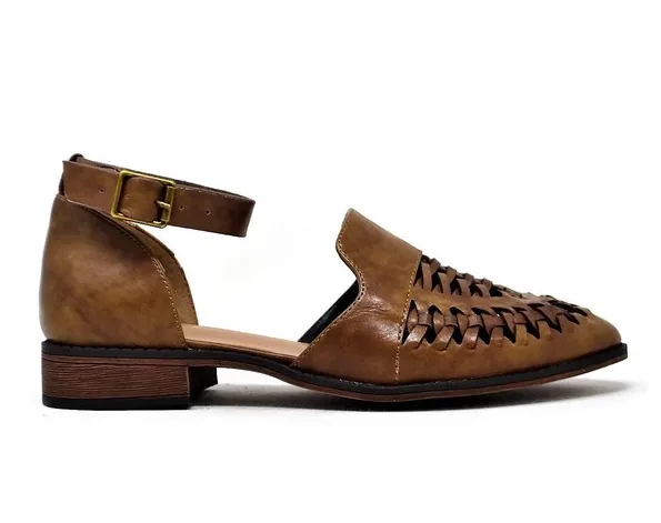 FIONA WOVEN STRAPPY FLAT