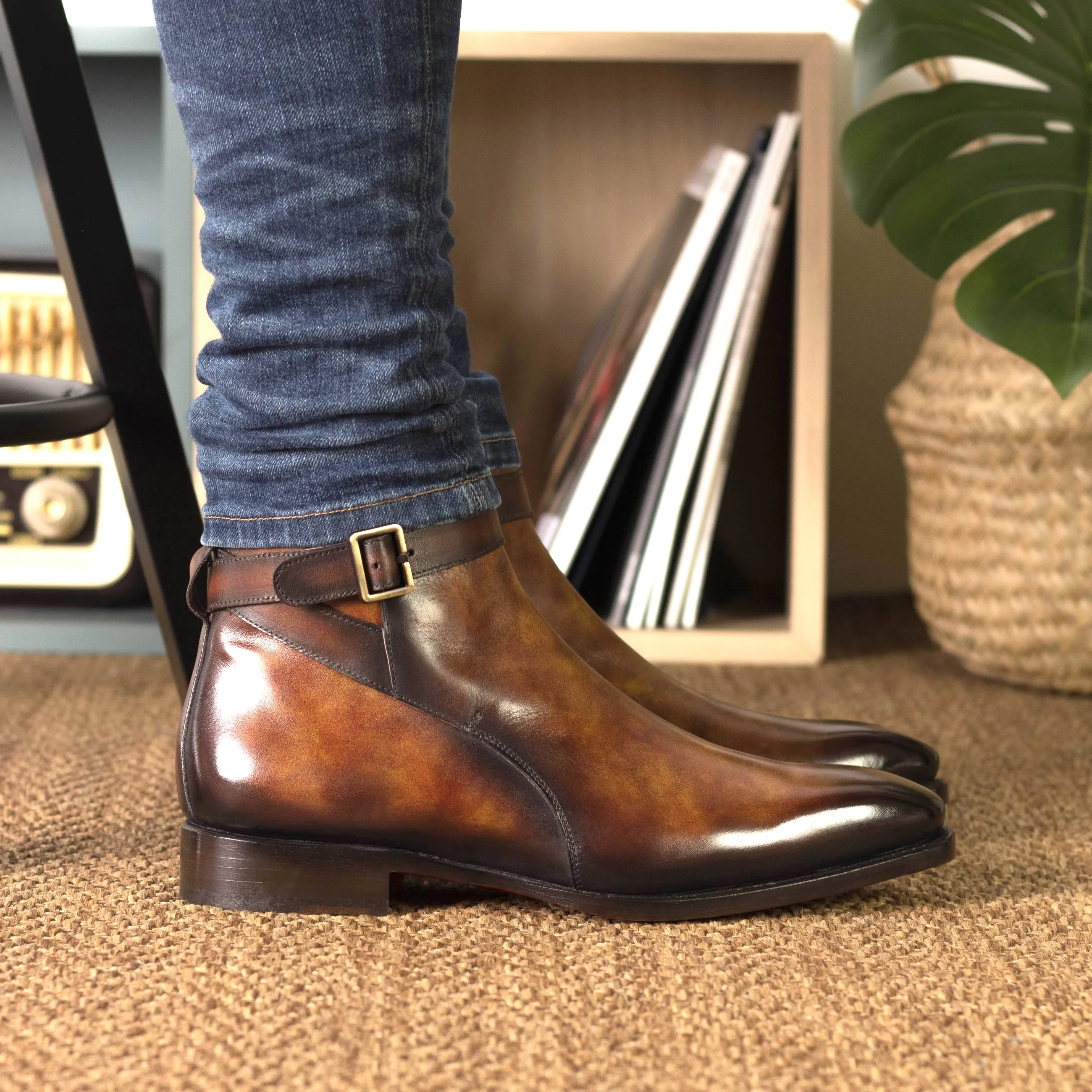 Fire Patina Jodhpur Boots