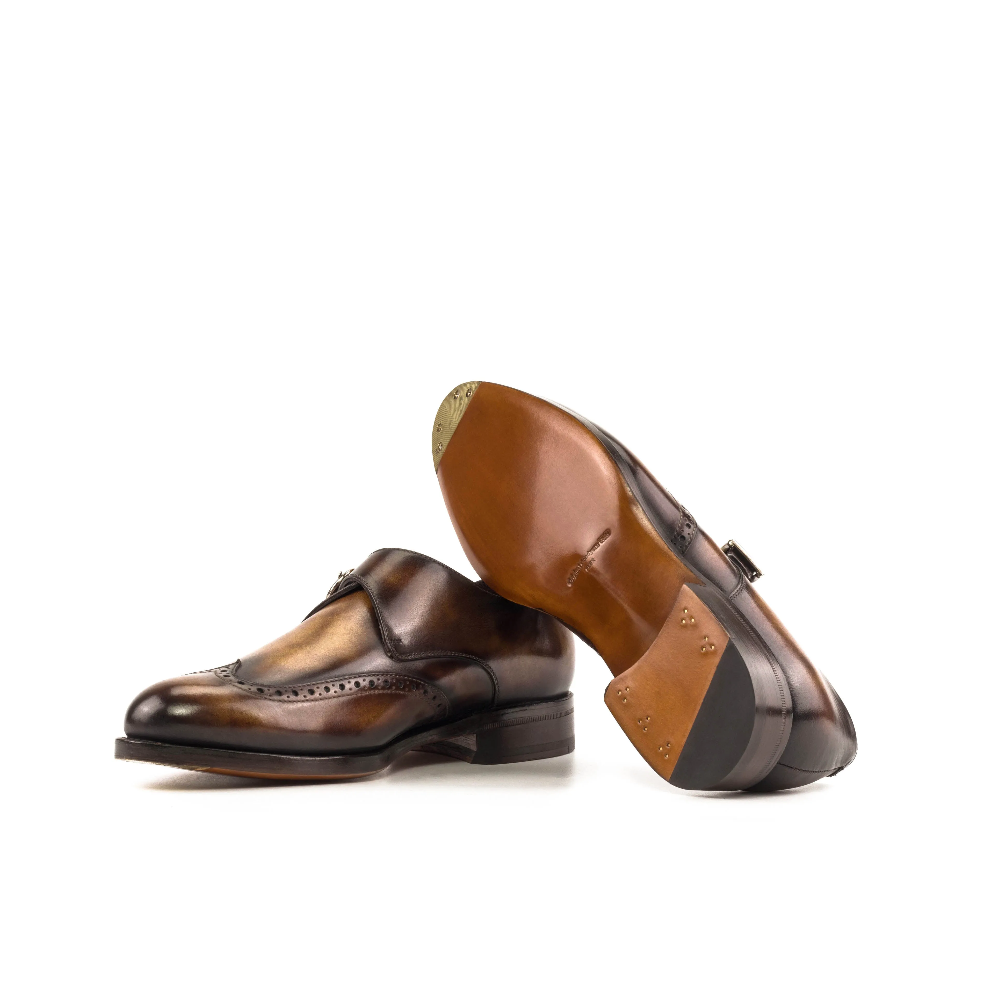 Fire Patina Single Monk Shoes