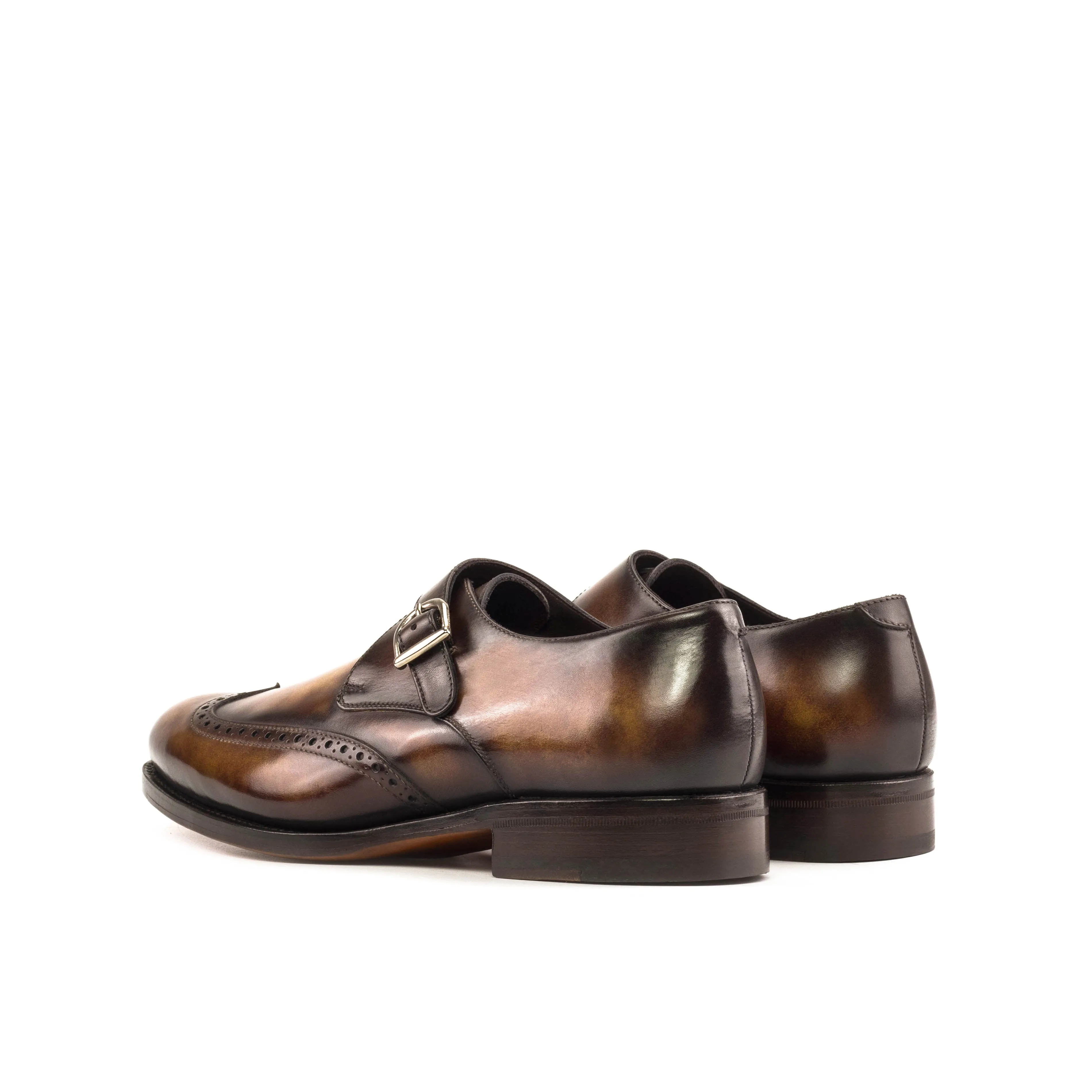Fire Patina Single Monk Shoes