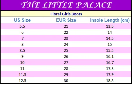 Floral Girls Boots