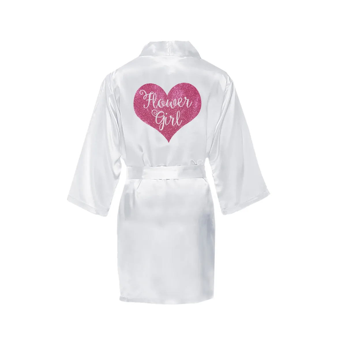 Flower Girl Robe - Glitter Heart